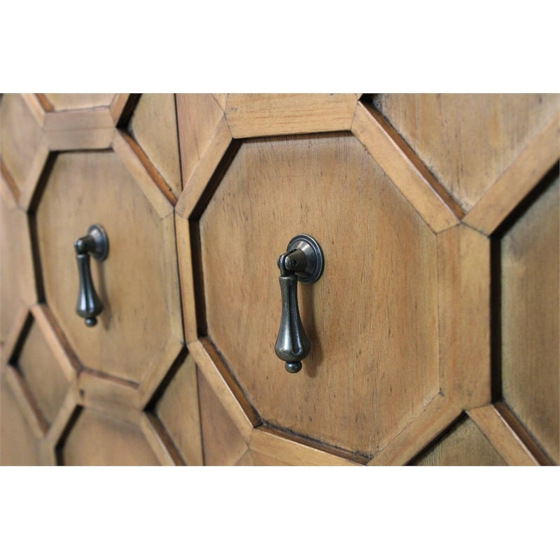 Samara 6-Door Recycled Pine Wood Sideboard in a Natural Finish