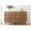 Samara 6 - Drawer Recycled Pine Wood Dresser in Natural Finish