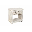 Manny 1-Drawer Solid Wood Nightstand in a Distressed White Finish