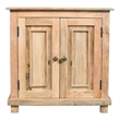 Jenna 2-Door Solid Wood Nightstand With Storage Shelf in Natural Finish