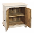 Jenna 2-Door Solid Wood Nightstand in a Distressed White Finish