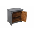 Jenna 2-Door Solid Wood Nightstand With Shelf in a Gray Finish