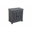 Jenna 2-Door Solid Wood Nightstand With Shelf in a Gray Finish