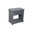 Jenna 1-Drawer Solid Wood Nightstand With Shelf in a Gray Finish