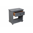Jenna 1-Drawer Solid Wood Nightstand With Shelf in a Gray Finish
