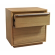 Sarasota 2-Drawer Oak Wood Nightstand with Metal Handles in Natural Finish
