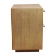 Sarasota 2-Drawer Oak Wood Nightstand with Metal Handles in Natural Finish