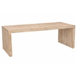 Mir 3-Piece Solid Wood Coffee and End Table Set in Brushed White Finish