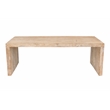 Mir 3-Piece Solid Wood Coffee and End Table Set in Brushed White Finish