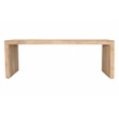 Mir 3-Piece Solid Wood Coffee and End Table Set in Brushed White Finish