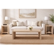 Mir 3-Piece Solid Wood Coffee and End Table Set in Brushed White Finish