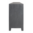 Waverly Solid Wood Media Cabinet with 4 Doors and Gray Finish