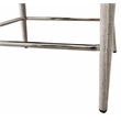 Galway Comfy Cushioned Metal Counter Chair in Ivory Linen Fabric