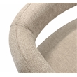 Galway Comfy Cushioned Metal Counter Chair in Ivory Linen Fabric