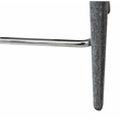Galway Comfy Cushioned Metal Counter Chair in Dark Gray Linen Fabric
