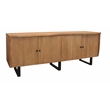 Sycamore Rustic Solid Wood Credenza Sideboard with Live Edge in a Natural Finish