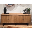 Sycamore Rustic Solid Wood Credenza Sideboard with Live Edge in a Natural Finish