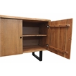 Sycamore Rustic Solid Wood Credenza Sideboard with Live Edge in a Natural Finish