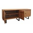 Sycamore Rustic Solid Wood Credenza Sideboard with Live Edge in a Natural Finish