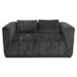 Upton Loveseat in Prism Black Color with Modern Solid Wood Base