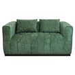 Upton Loveseat in Cypress Green Color with Modern Solid Wood Base