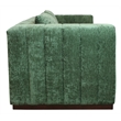 Upton Loveseat in Cypress Green Color with Modern Solid Wood Base
