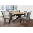Logan 7-Piece Dining Set with 6 Cleo Mink Dining Chairs