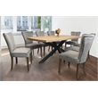 Logan 9-Piece Dining Table Set with 8 Cleo Mink Dining Chairs