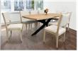 Logan 9-Piece Dining Set with 8 Ash Ivory Boucle Dining Chairs