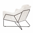 Emilia Lounge Chair in Boucle Ivory Fabric with Toughened Iron Frame