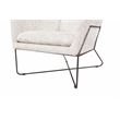 Emilia Lounge Chair in Boucle Ivory Fabric with Toughened Iron Frame