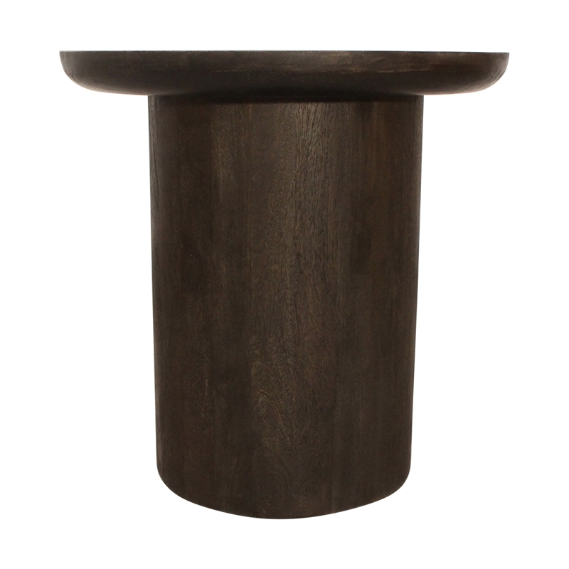Sullivan 24'' Solid Wood Round End Table in Dark Brown Finish