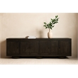 Sullivan Solid Wood 6-Door Sideboard in Dark Brown Finish