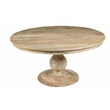 Jenna Pedestal Dining Table in Coastal Natural Finish On Mango Solid Wood