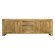 Jaden Sideboard 3 Drawers 4 Doors in Distressed Natural Finish on Solid Wood