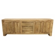 Jaden Sideboard 3 Drawers 4 Doors in Distressed Natural Finish on Solid Wood