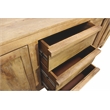 Jaden Sideboard 3 Drawers 4 Doors in Distressed Natural Finish on Solid Wood