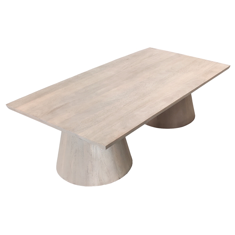 Howard Rectangular Coffee Table in Modern Natural Finish on Solid Wood