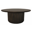 Odin Round Cocktail Table in Modern Espresso Finish on Mango Solid Wood