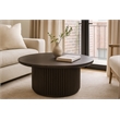 Odin Round Cocktail Table in Modern Espresso Finish on Mango Solid Wood