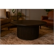 Odin Round Cocktail Table in Modern Espresso Finish on Mango Solid Wood