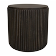 Odin Round End Table in Modern Espresso Finish on Mango Solid Wood
