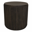 Odin Round End Table in Modern Espresso Finish on Mango Solid Wood