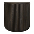 Odin Round End Table in Modern Espresso Finish on Mango Solid Wood