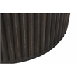 Odin Round End Table in Modern Espresso Finish on Mango Solid Wood
