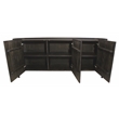 Odin 3-Door Sideboard in Mango Solid Wood in Modern Espresso Finish