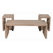 Argyle 3-Piece Cocktail Table Modern Light Ash Ivory Finish Reclaimed Solid Wood