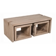 Argyle 3-Piece Cocktail Table Modern Light Ash Ivory Finish Reclaimed Solid Wood