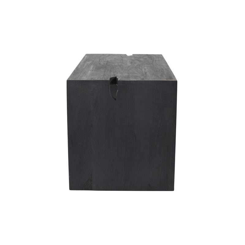 Argyle Office Desk in Modern Graphite Black Finish on Reclaimed Solid Wood