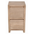 Argyle 2-Drawer File Cabinet Modern Light Ash Ivory Finish Reclaimed Solid Wood